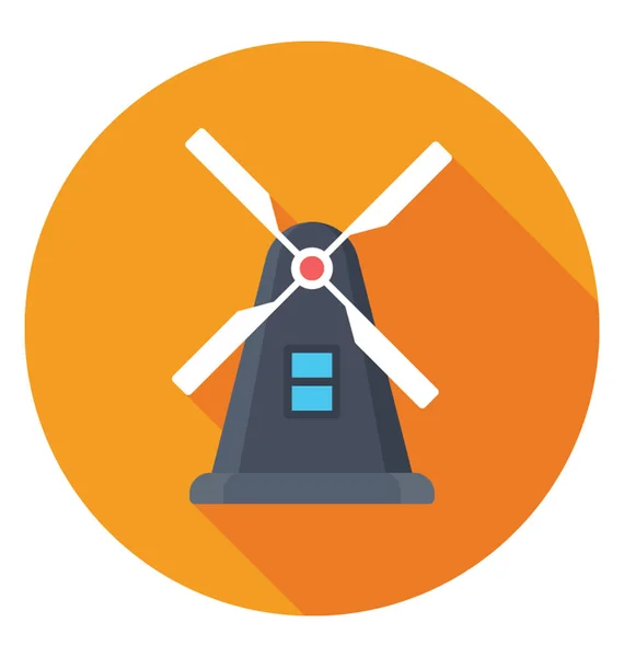 Windmill Vector Icon — Stock Vector