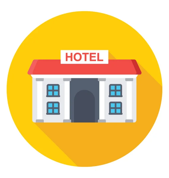 Luxe Hotel Vector Icon — Stockvector