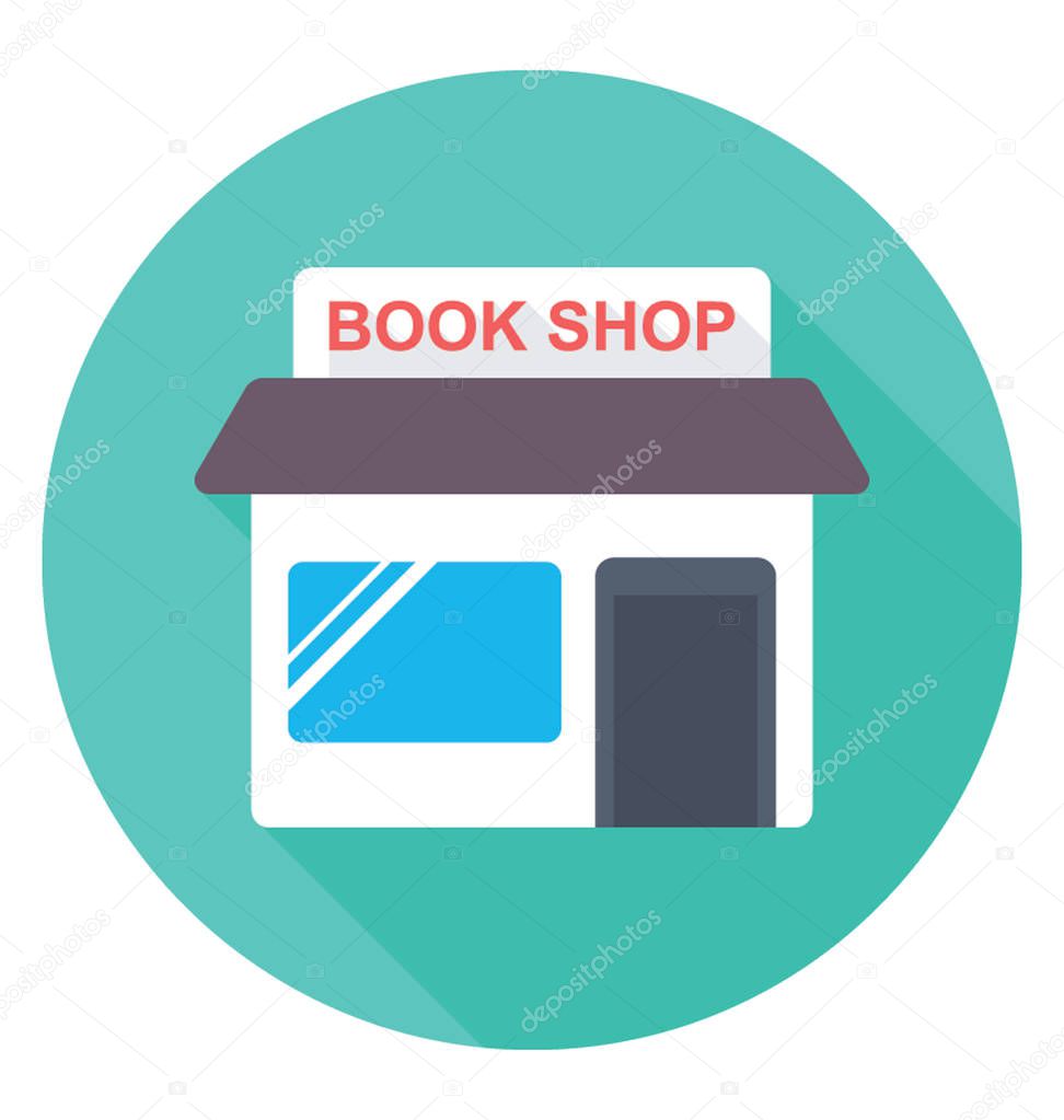  Book Shop Vector Icon