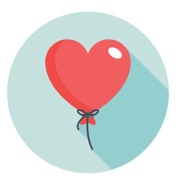  kalp balon vektör simgesi