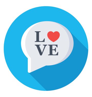  Aşk sohbet vektör simgesi