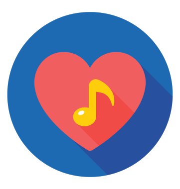  Romantik müzik vektörü simgesi