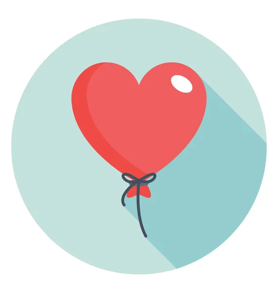 Heart Balloon Vector Icon — Stock Vector