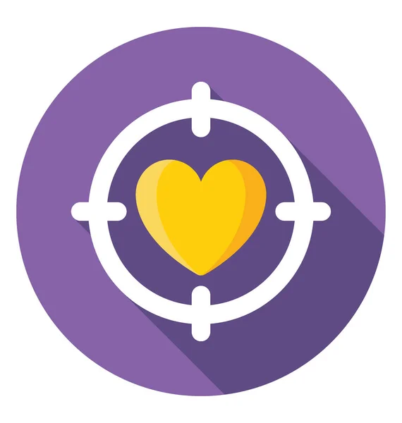 Heart Focus Vector Icon — Stock Vector
