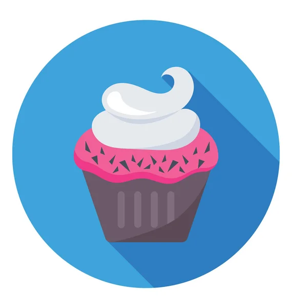 Cupcake vector icono — Archivo Imágenes Vectoriales