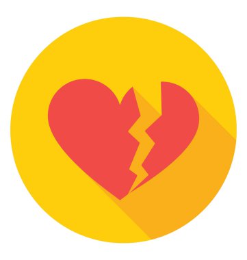  kırık kalp vektör simgesi