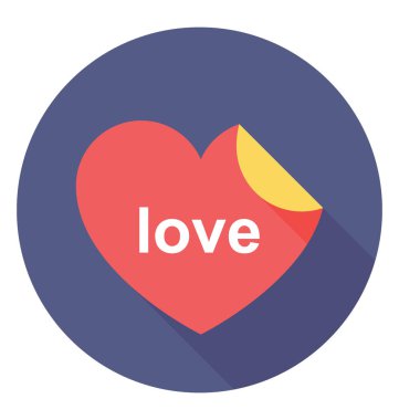  Aşk etiket vektör simgesi