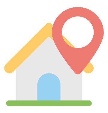  Ev konumu vektör simgesi