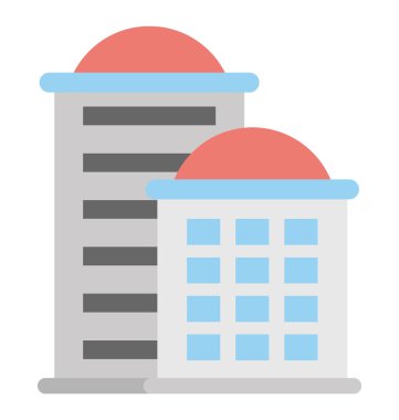  Daire bina vektör simgesi