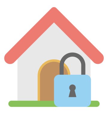  ev güvenlik vektör simgesi