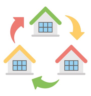  Ev degisimi vektör simgesi