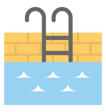  yüzme havuzu vektör simgesi