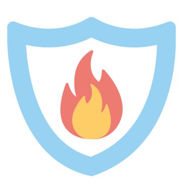  Yangın Güvenlik vektör simgesi