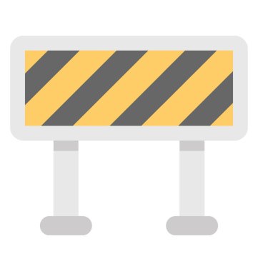  İnşaat bariyer vektör simgesi altında