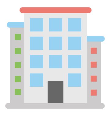  Daire bina vektör simgesi