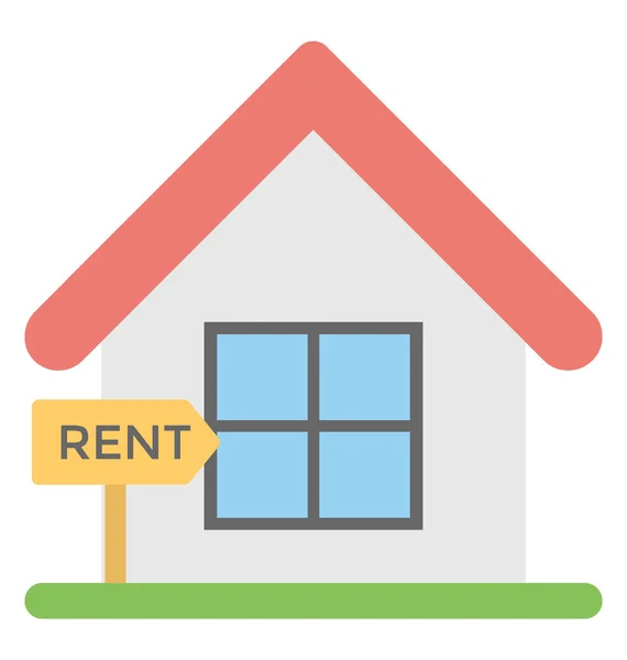 House For Rent Vector Icon — Stock Vector