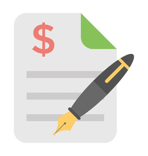 Loan Papers Vector Icon — Stock Vector