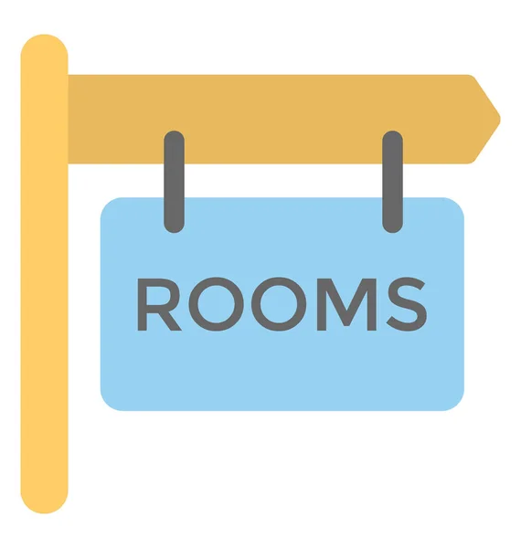 Room Signboard Vector Icon — Stock Vector