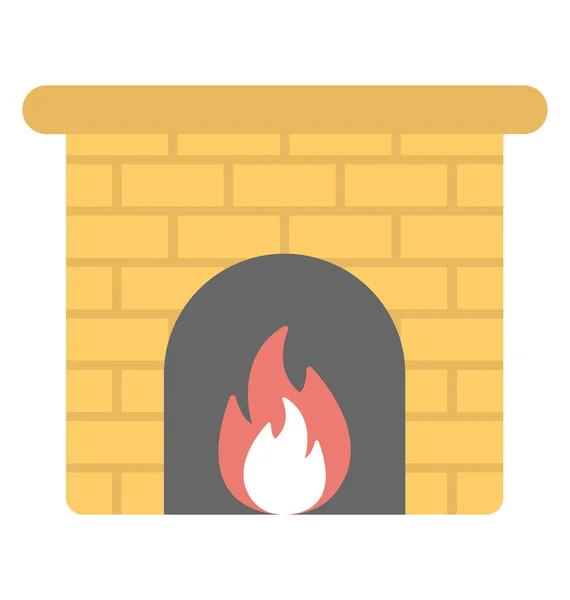 Chimenea vector icono — Vector de stock