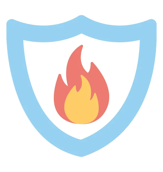 Fire Security Vector Icon — Stock Vector