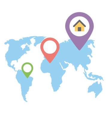  Ev konumu vektör simgesi