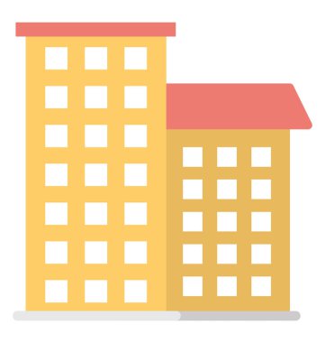  Daire bina vektör simgesi