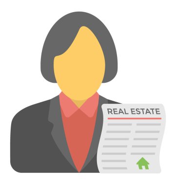  Emlakçı vektör simgesi