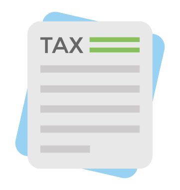  Vergi kağıtları vektör simgesi