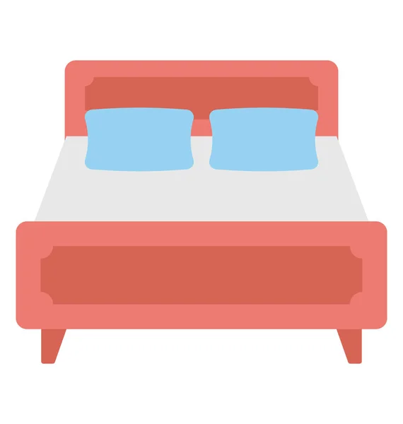 Διπλό κρεβάτι εικονίδιο του φορέα — Διανυσματικό Αρχείο