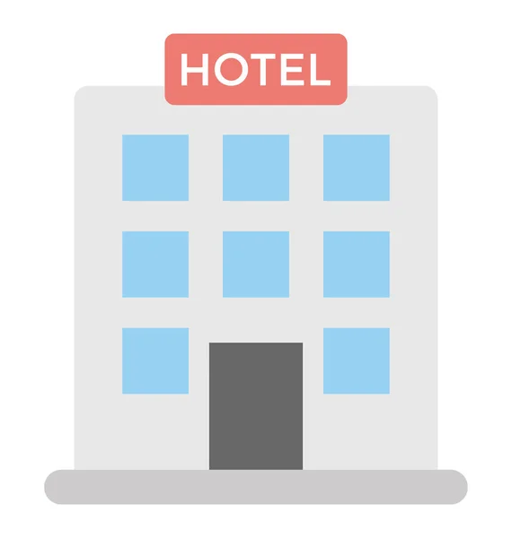 Hotel icono vectorial — Vector de stock