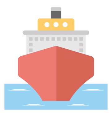  Kargo gemisi vektör simgesi 