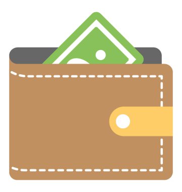  m-cüzdan vektör simgesi