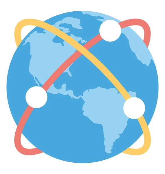 Globales Netzwerk-Vektorsymbol — Stockvektor