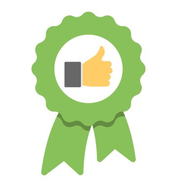  Rozet vektör simge başparmak ile