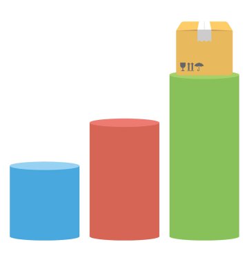  Teslim hizmet akışı vektör simgesi