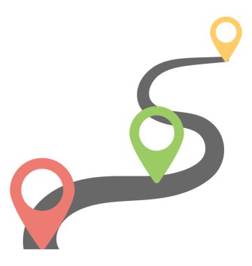  Yol haritası vektör simgesi