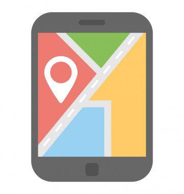  Mobil navigasyon App vektör simgesi