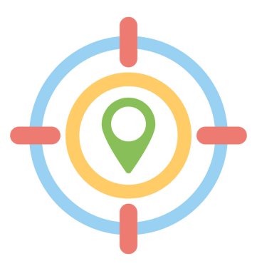  Gezinti işaretçisi ile ince artı vektör simgesi