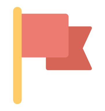  Çırpınan bayrak vektör simgesi