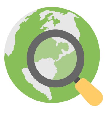  Küresel konum arama vektör simgesi