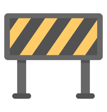  yol bariyeri vektör simgesi