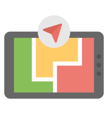  Mobil navigasyon App vektör simgesi