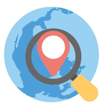 Küresel konum arama vektör simgesi