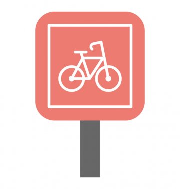  Döngüsü Lane işareti vektör simgesi