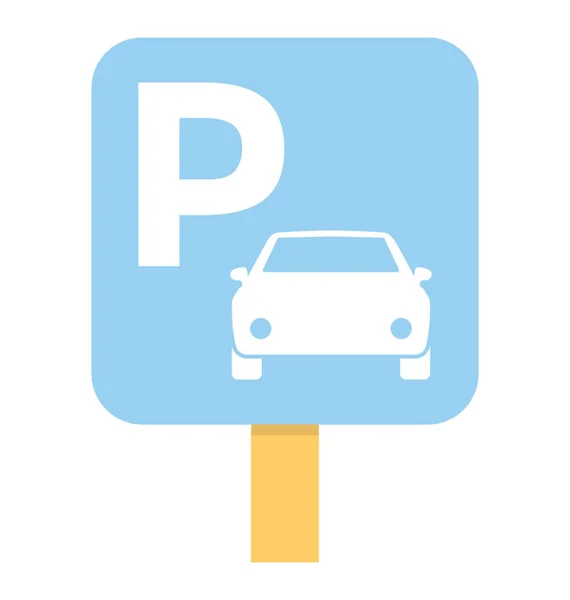 Señal de aparcamiento Vector Icono — Vector de stock