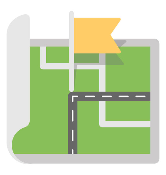  Map Tracking Vector Icon