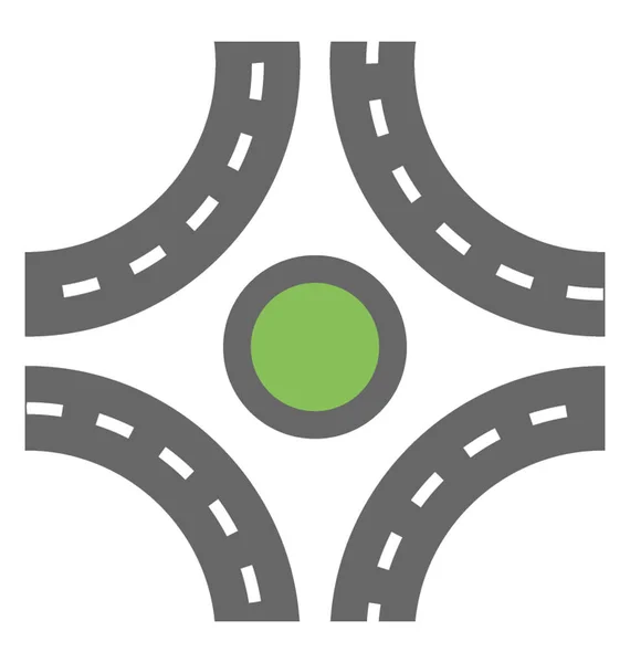 Közúti körforgalom Vector Icon — Stock Vector