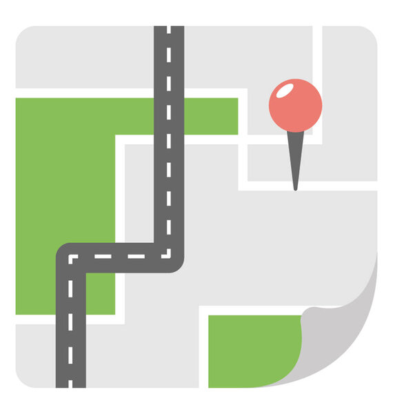 Road Tracking Vector Icon