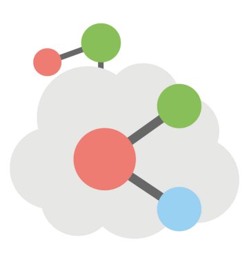  Bulut pay ağ vektör simgesi