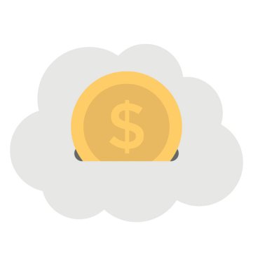  Bulut Doları vektör simgesi